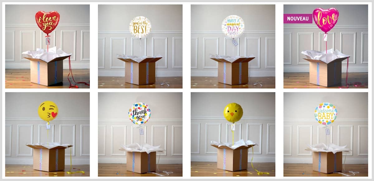 Ballon Cadeau Champagne - Livraison de ballon gonflé à l'hélium