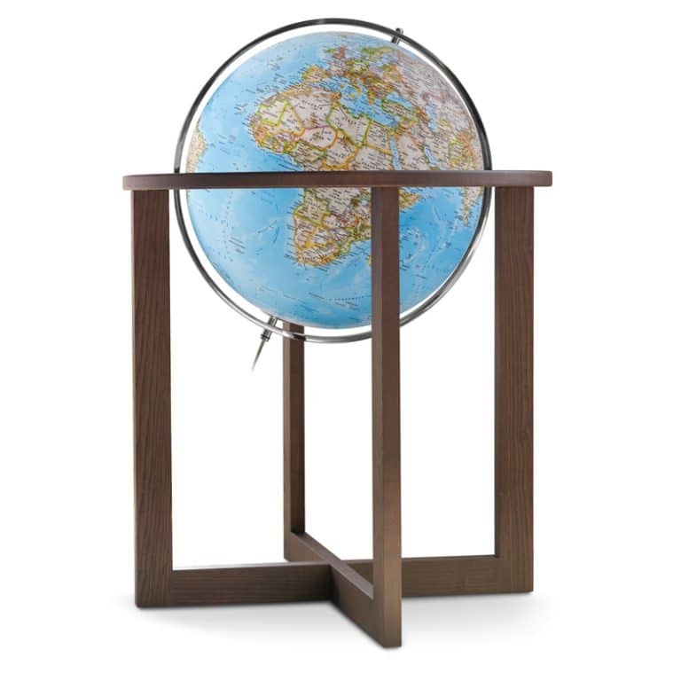 Globe terrestre 30 cm politique physique lumineux en français ASTRA