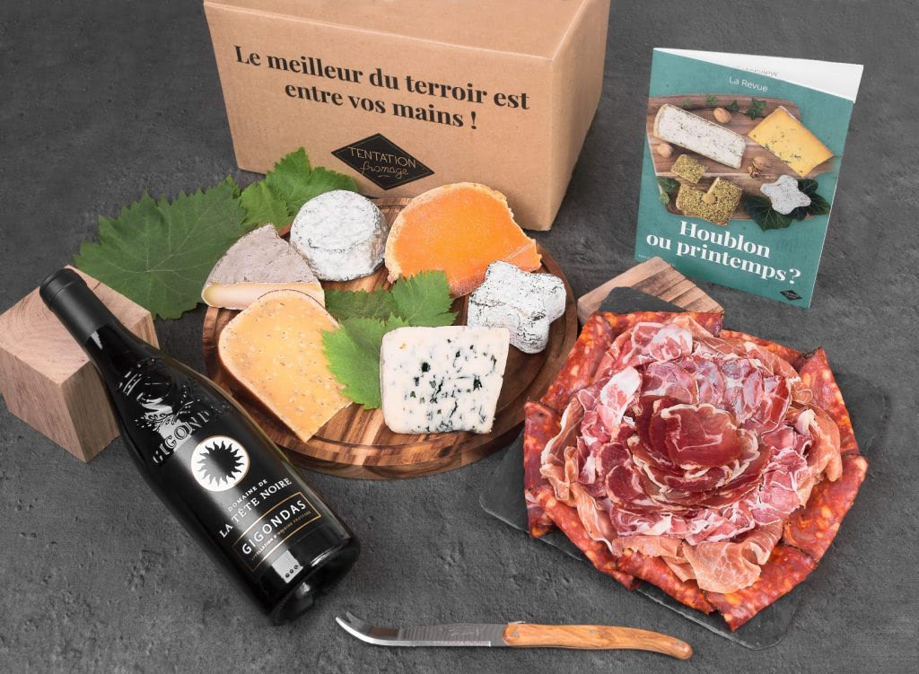 Box fromage fermier et vin à déguster chez soi – Dakotabox