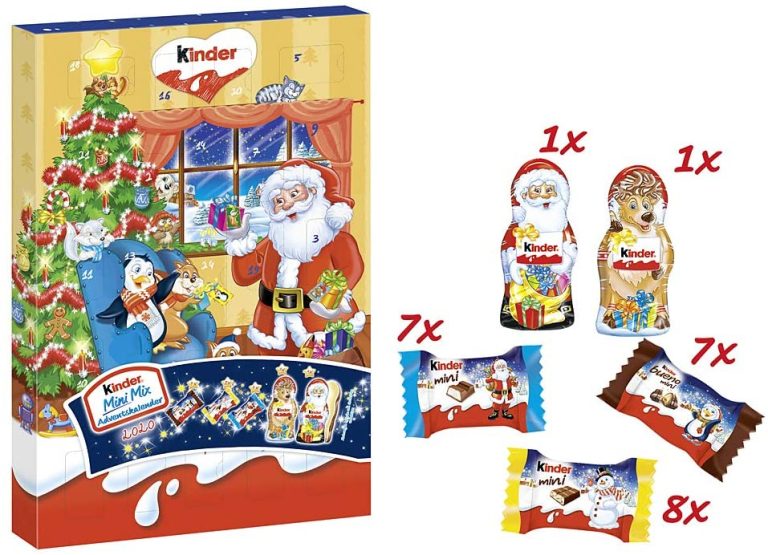 Chocolat surprise de Noël en forme de Père Noël Kinder