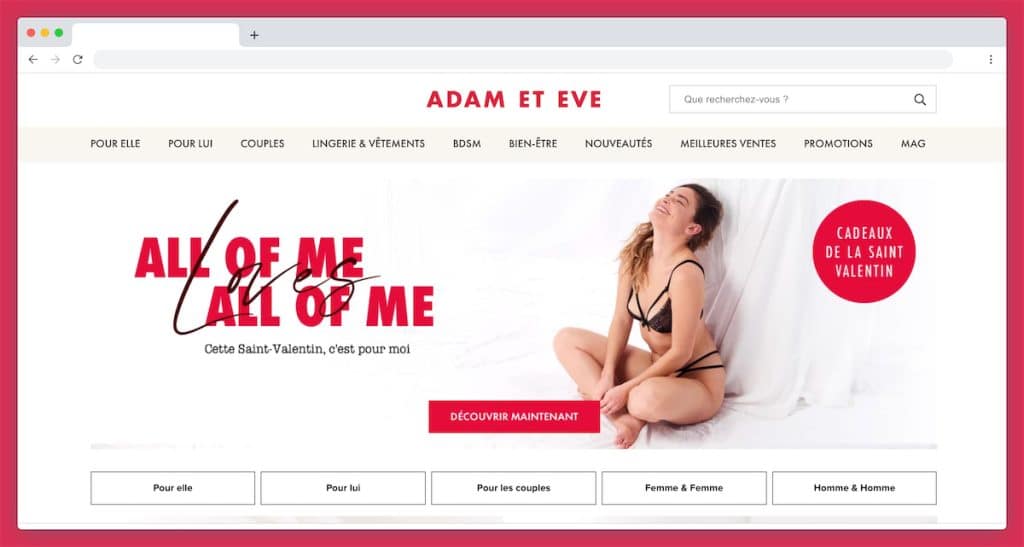 Adam et Eve : le love shop en ligne qui met en valeur votre sex appeal