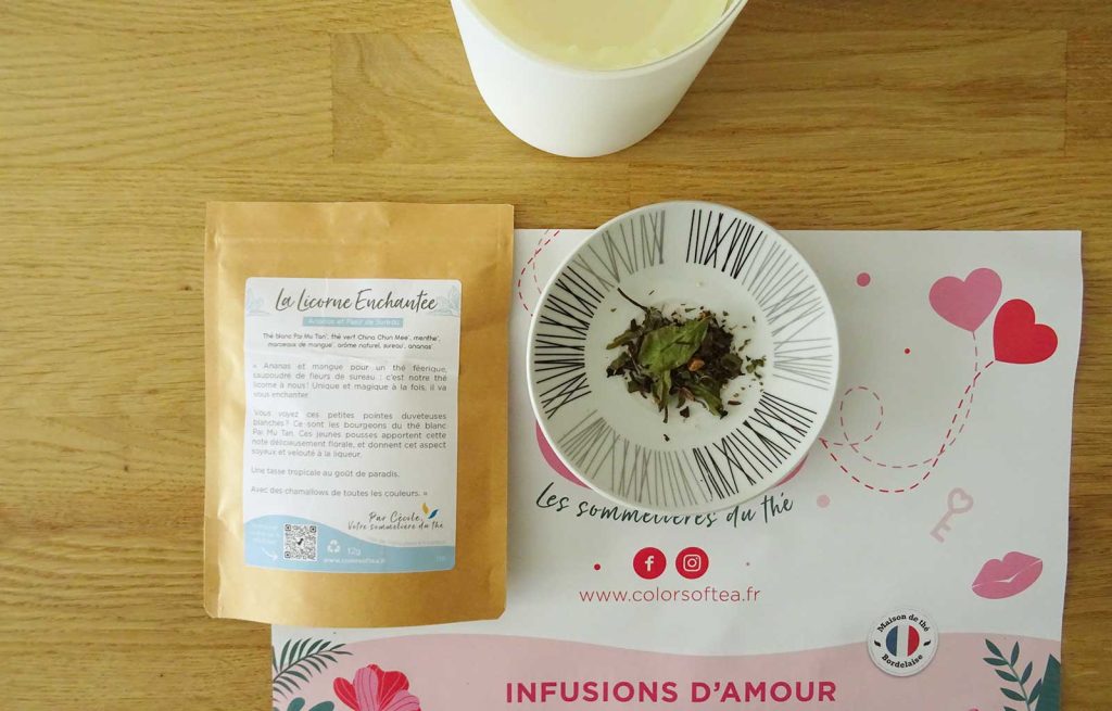 Colors of tea infusions d'amour thé licorne enchantée