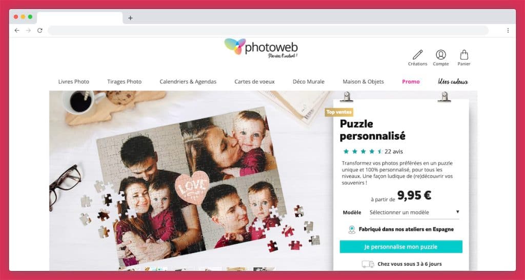 Photoweb : une personnalisation totale