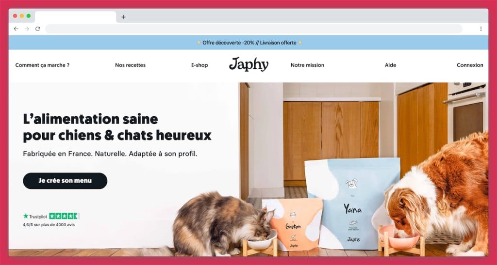 Japhy, les croquettes françaises par abonnement
